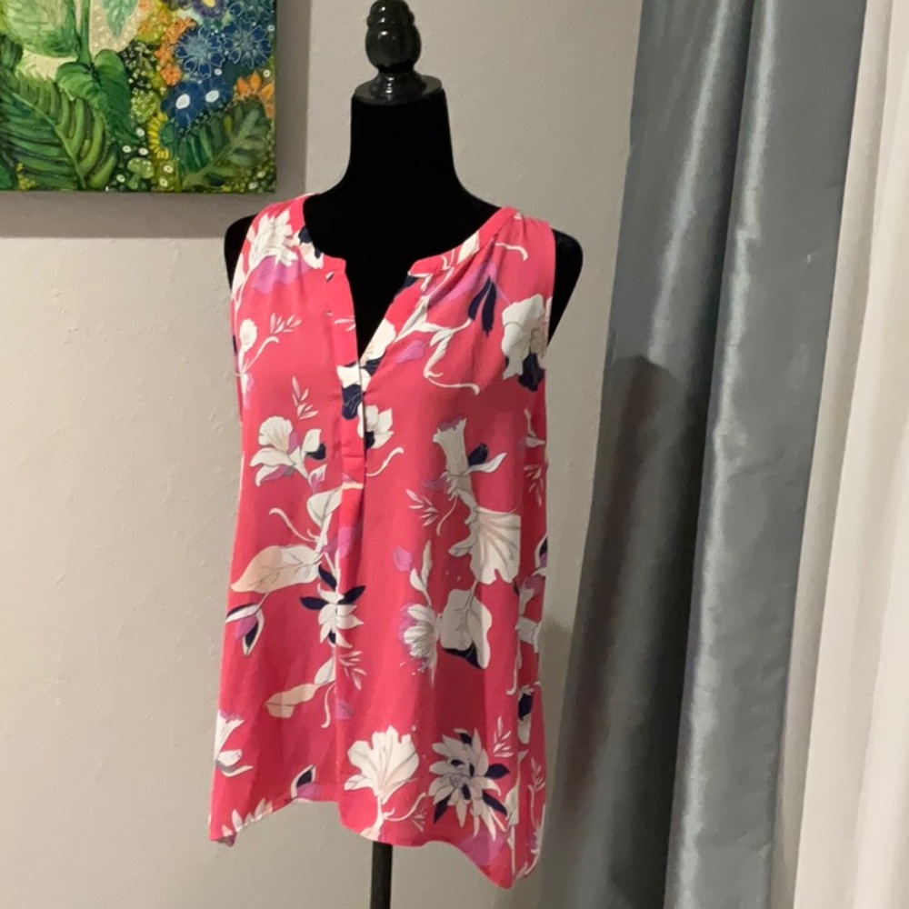 ELAINE ROSE PINK SLEEVELESS BLOUSE
